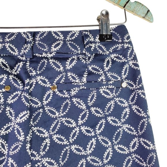 MICHAEL MICHAEL KORS Geometric Print Basics Ankle Pant Sz 2 - Picture 6 of 9
